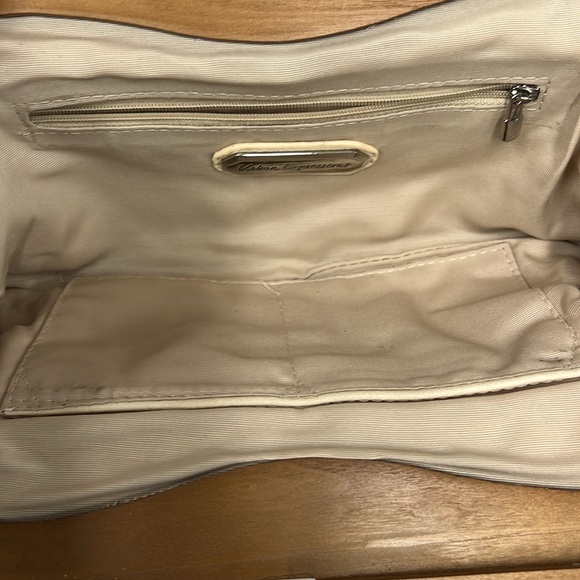 Urban Expressions Marina Clutch Woven Straw Handbag MOD Wood Handle - Picture 7 of 11